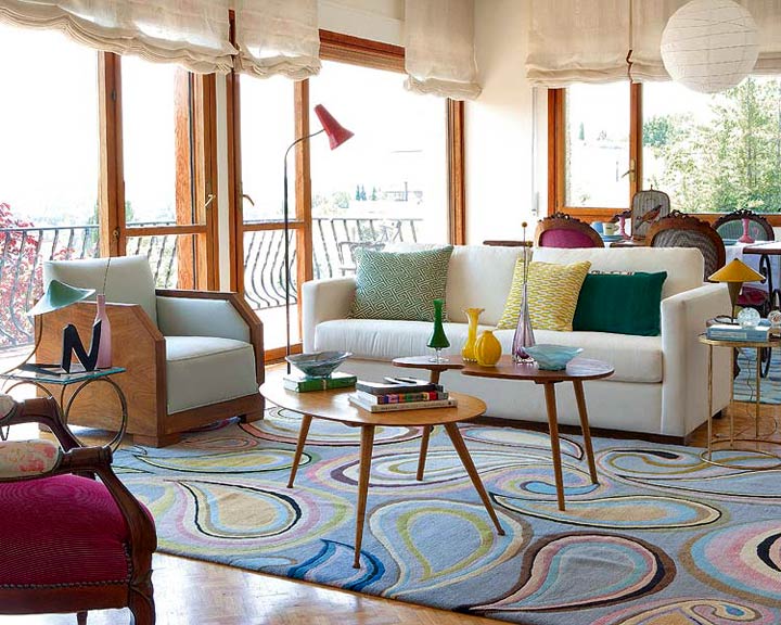  Retro Tarzı Oturma Odası Dekorasyonu